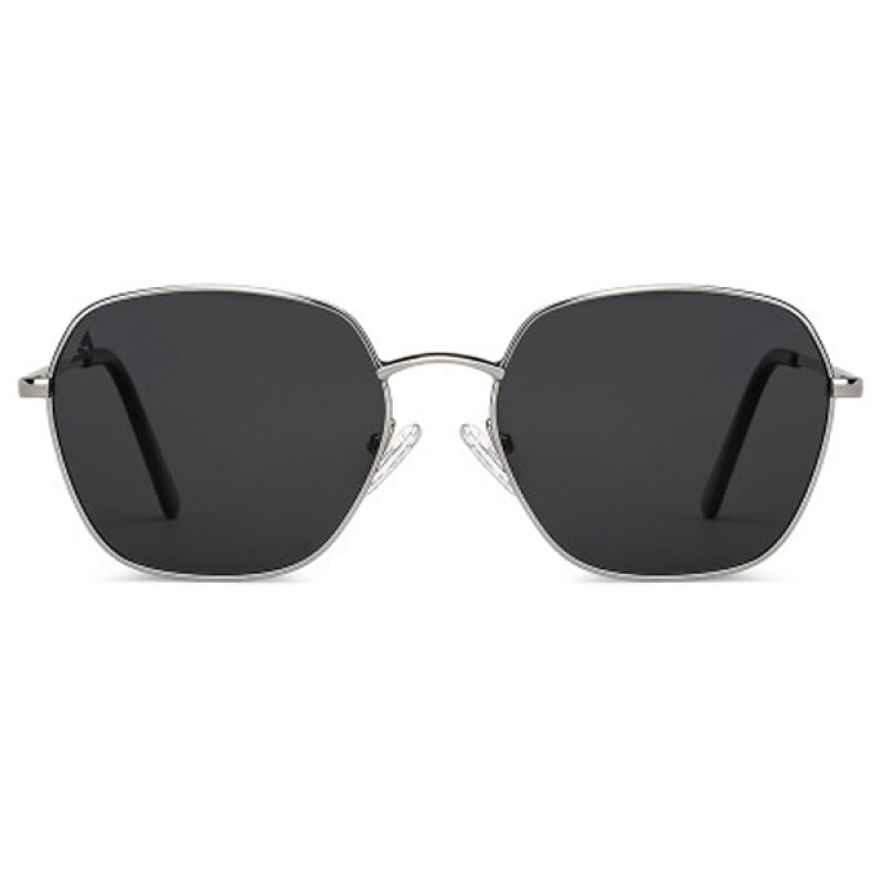 Unisex Grey Lens & Gunmetal-Toned Other Sunglasses with UV Protected Lens